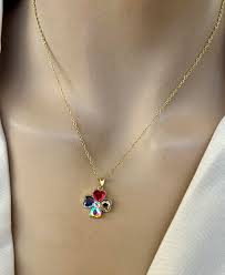 Collier fleur multi couleur