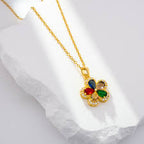 Collier fleur multi couleur