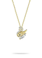 Collier Cygne Cristal en Acier Inoxydable