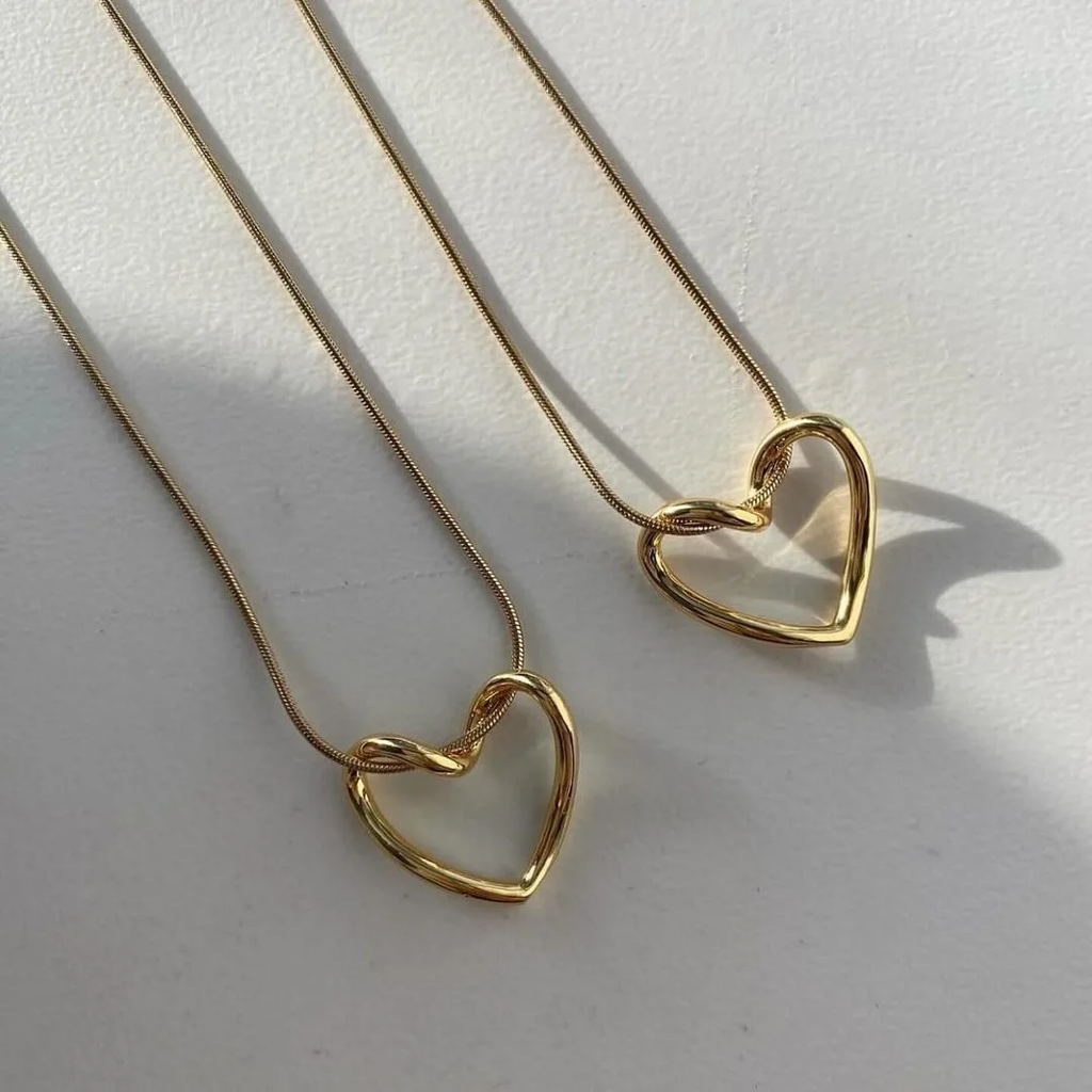 Collier cœur inoxydable