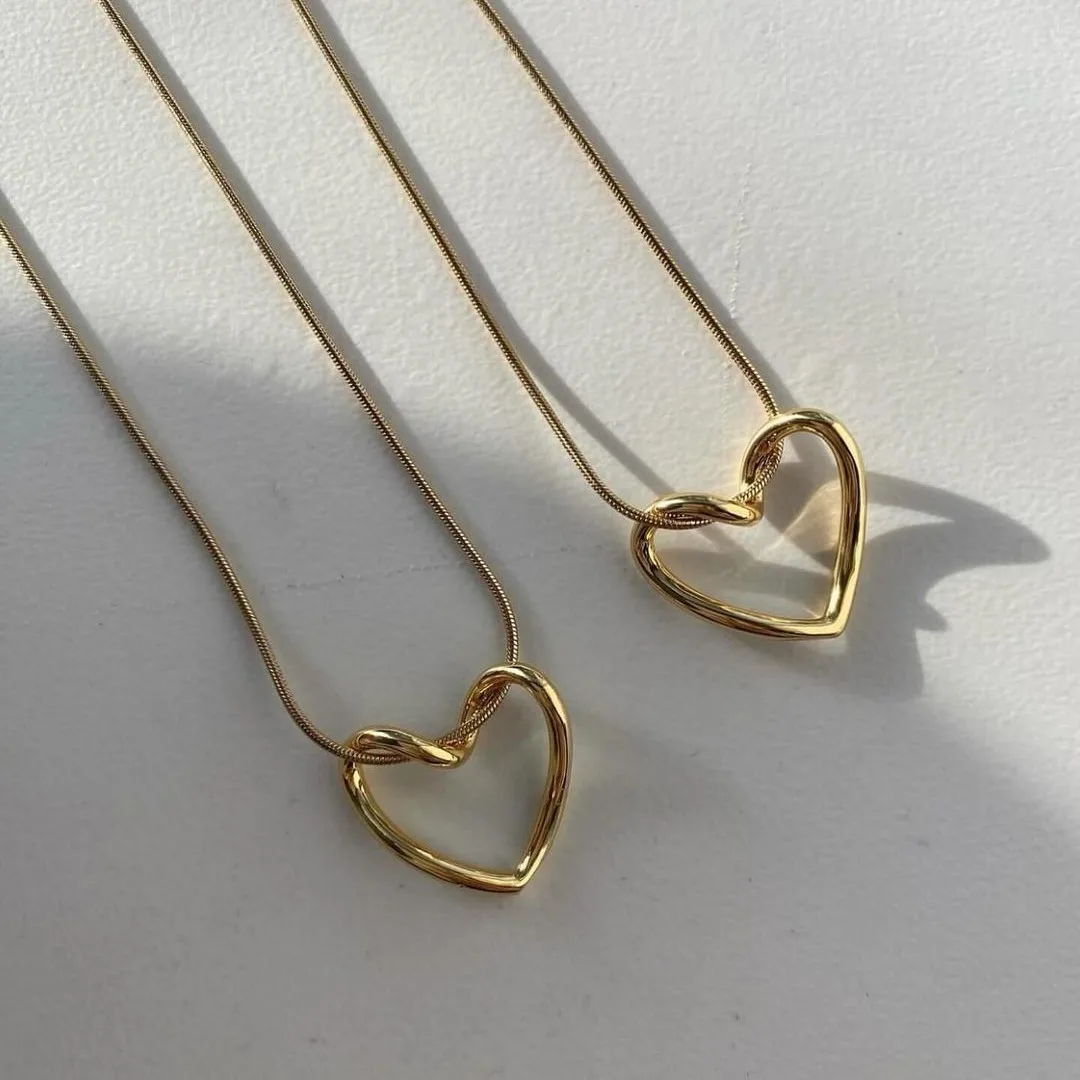 Collier cœur inoxydable