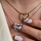 Collier cœur inoxydable