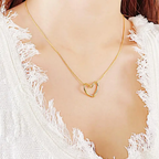 Collier cœur inoxydable