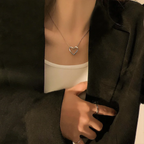 Collier cœur inoxydable